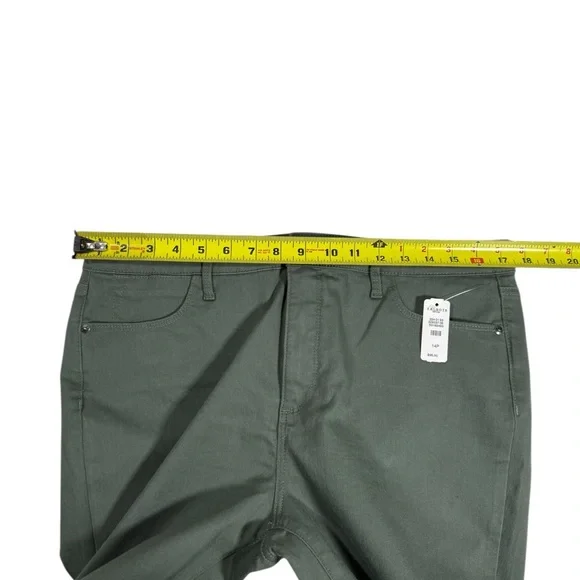 Talbots High Waist Jegging Pants Size 14P Green Stretch Ankle Skinny Casual NWT - Picture 3 of 9